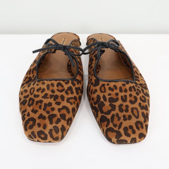 J.Crew Factory Bow Slip-On Mules Leopard Print Size 9.5 NWOT - Picture 3 of 9